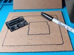 Draw outlines round stencil and PCB