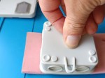 Pressing A8 base into 8mm foam mat