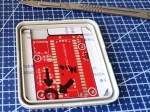 Completed foam padding with the PCB now snugly held in place.