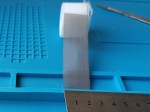 Cut a 25mm wide strip of 80 gauge s/s mesh